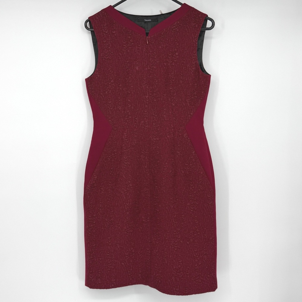 tahari burgundy dress NWT Kyle 6 Berry Textured Sheath Cocktail $248 Maxi dress